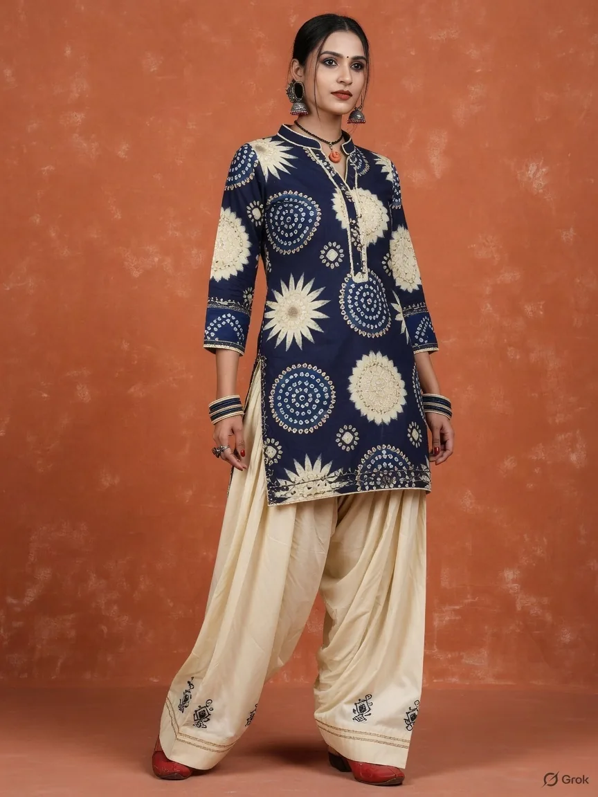 Navy bandhani